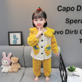 Girls' loungewear set - casual autumn/winter pajamas for kids & toddlers - thickened fleece-lined sleepwear for girls