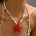 Bohemian beaded necklace wholesale european and american cross-border shell jewelry high-end exaggerated starfish pendant necklace for women