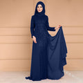 autumn/winter new european and american  sequin dress - women's elegant, sweet, slim-fit long sleeve formal gown