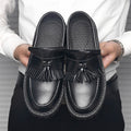 Spring/summer men's leather shoes - versatile casual slip-ons, black work shoes, korean style martin boots, men's loafers