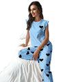 european and american new women's loungewear set: heart print t-shirt and casual comfortable pants pajama two-piece