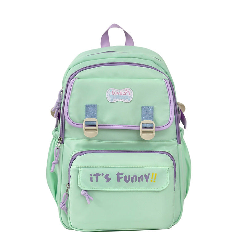New college style backpack casual simple large capacity schoolbag fashion trend backpack cute junior high school schoolbag