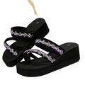 Beach vacation flower flip-flops women's summer fashion outwearthick solepopular slippers insnew arrival beach sandals