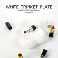 Ins chubby creative pure color ceramic flower plate desktop photo props popular style jewelry plate storage plate