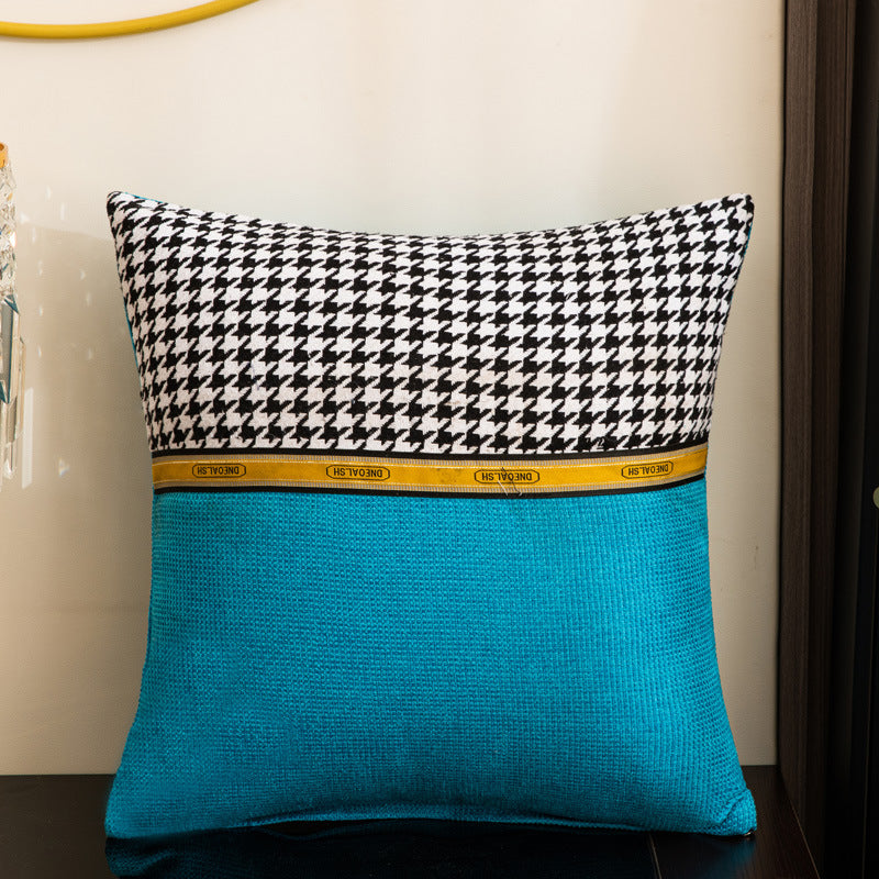 Waffle grids pillow, chidori gridspatchwork pillowcase, modern casual bay window, living room sofa cushion, one piece dropshipping
