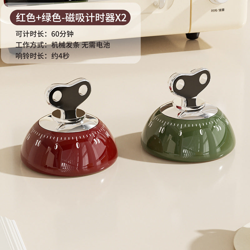 Magnetic mechanical timer - visual timer for kitchen, study, and kids' self-discipline time management