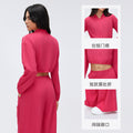 Women's outdoor sports fitness outfit set - lightweight long sleeve zip-up jacket & loose fit straight leg casual active pants