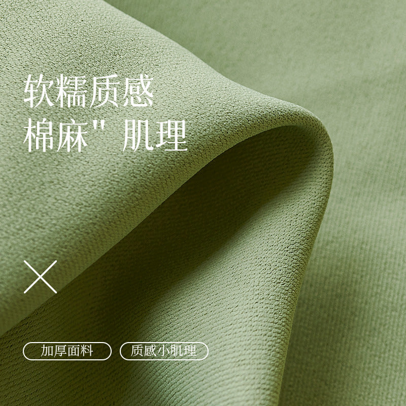 Modern minimalist blackout chenille curtain fabric wholesale for bedroom and living room - shaoxing keqiao curtains [project]