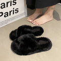 Influencer-approved chunky platform fuzzy slippers - women's new autumn/winter outdoor & indoor plush cotton slippers