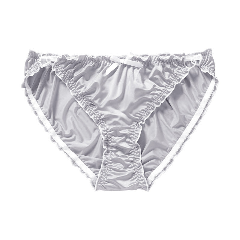 Export cross-border best selling women's plus size underwear plus size fat mm low waist sexyplaid hip-covering women's briefs