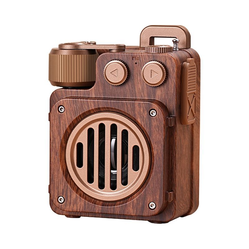 Retro radio bluetooth speaker subwoofer - high volume, card & usb playback, 3d surround sound, high-fidelity retro mini speaker