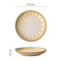 Retro kiln-turned ceramic western food steak plate with beads stylish dessert pastry plate ceramic snack plate afternoon tea plate