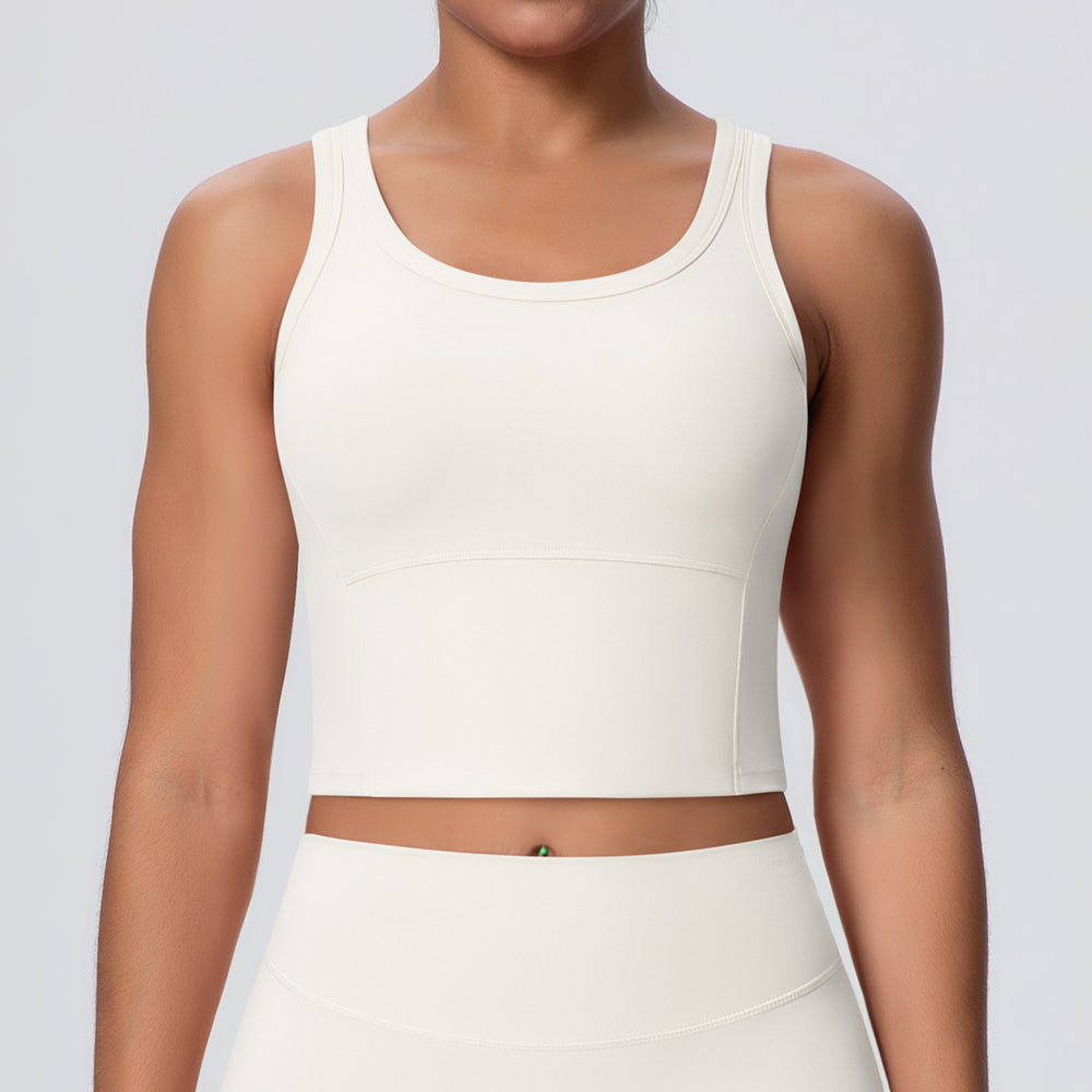 New arrival cross-border brushed yoga tops with chest pad fitness bra women's beautiful back sports intimatesbubble wrap vest outwear