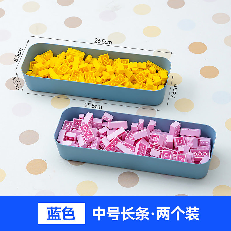 Children's toy parts sorting box Lego storage box Plastic stackable small particle building block partition storage box