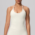 fashionpure color high elastic tight strap halter back sports intimates training running yoga clothes vest for women