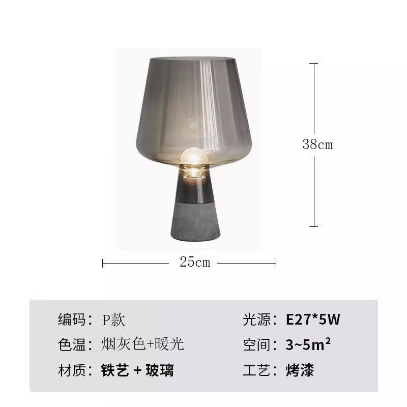 Modern minimalist glass table lamp - bedroom bedside lamp - designer high-end nordic style - living room, study, decorative home & hotel lighting