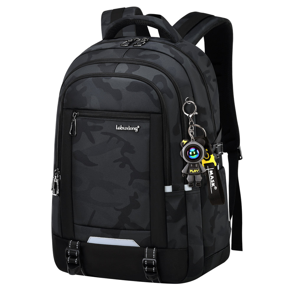 Middle school student schoolbag 2026new arrival boys junior high school student high school student super large capacity backpack male burden reduction spine protection men's style