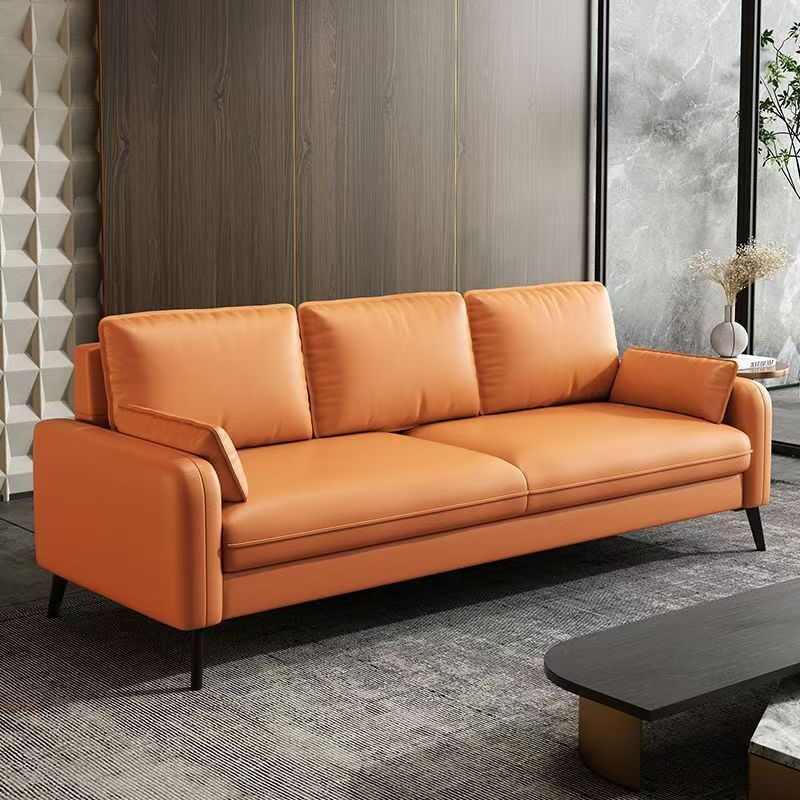 Scandinaviancasual no-wash technical cloth sofa small apartment rental apartment living room simple sofa straight row cat claw leather
