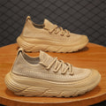Men's summer breathable mesh casual sneakers, slip-on soft sole black flat sock shoes, trendy footwear