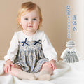 Newborn baby clothes autumn fashion girl's romper dress princess floral hundred days long sleeve bodysuit autumn