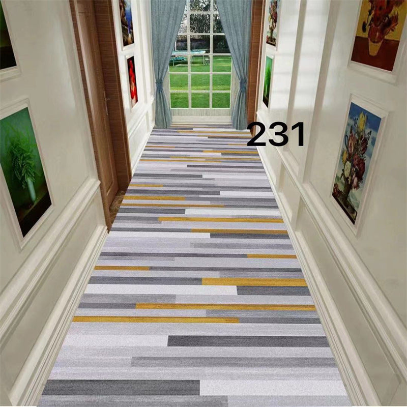 Minimalist modern 3d printed non-slip hallway carpet, hotel, mall, lobby, aisle floor mat roll, home use
