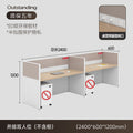 Staff office desk and chair set - minimalist modern office furniture, workstation computer desk, employee desk with partition
