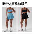 New arrivalhigh waist sports yoga skirt women's anti-exposure outdoor running golf skirt contrast colorfashion tennis skirt