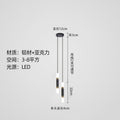 Modern minimalist linear single-head pendant light, italian-inspired light luxury style, suitable for bedrooms, bedside tables, bars, restaurants, and hotels