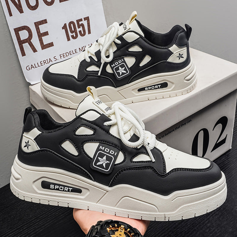 Men's pilot one air force white sneakers, 2026 new spring collection, youth skate shoes, chunky sole athletic shoes for men