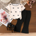 Kids clothing cross-border exclusive iexport fashion children's clothing new arrival children's butterfly pattern t-shirt pants