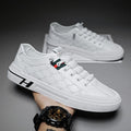 Spring men's breathable 2025 new versatile sports white sneakers men's casual leather shoes slip-on trendy shoes