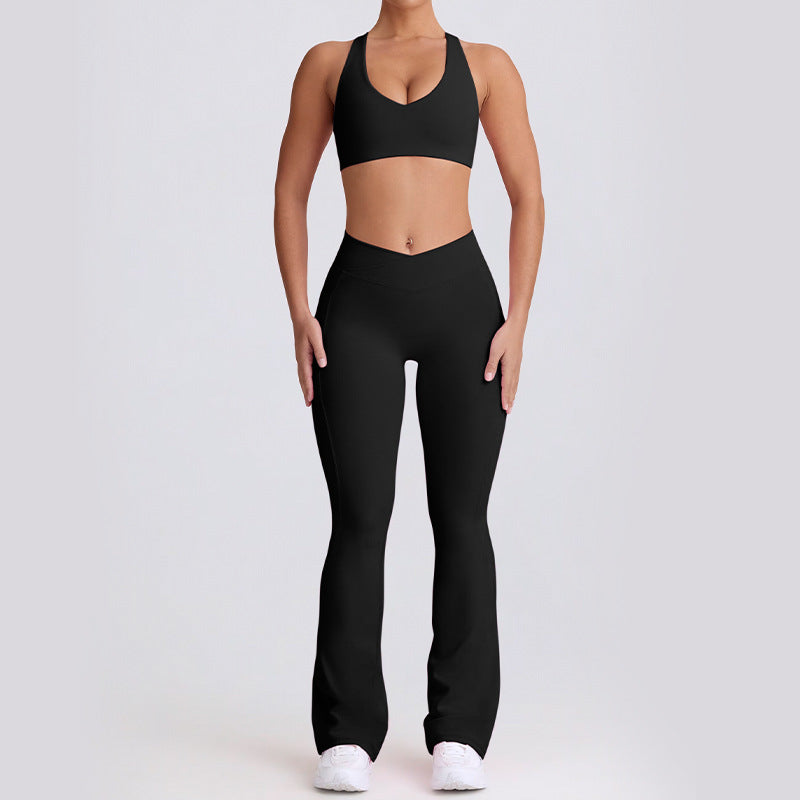 New arrival cross-border sports intimates sling nude yoga clothes outdoor fitness quick-drying yoga pants yoga clothes suit for women