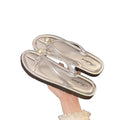 Pearl flip-flops french summer 2025 fashion outwear new beach anti-skid slippers flats sandals wholesale