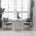Cream style balcony table and chair three-piece set tea table and chair combination for home small apartmentaccessible luxury creative negotiation b&b table and chair