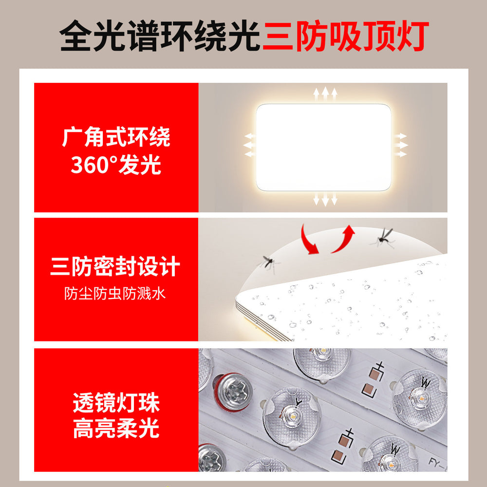 Eye-care ceiling light - round style for master bedroom, study, kids' room, balcony, hallway - modern minimalist lighting fixture