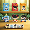 Compatible with lego building blocks nezha ao bing series kids educational toys assemble micro capsules cartoon doll small gift