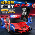 one-click transformation remote control car kids rechargeable electric racing car model boy police car toy car robot