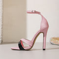High heels 2026 summer new arrival open toe sexy stiletto sandals women's cross strap color matching elegant women's shoes export