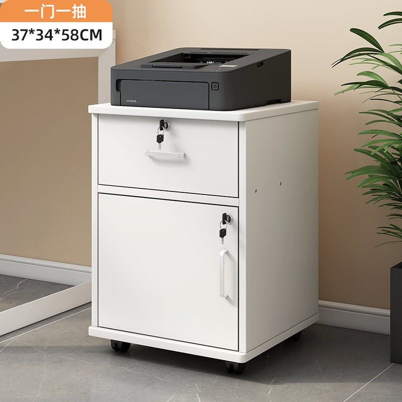 Filing cabinet office movable storage cabinet small drawer cabinet under the desk with wheels storage cabinet low cabinet information cabinet no
