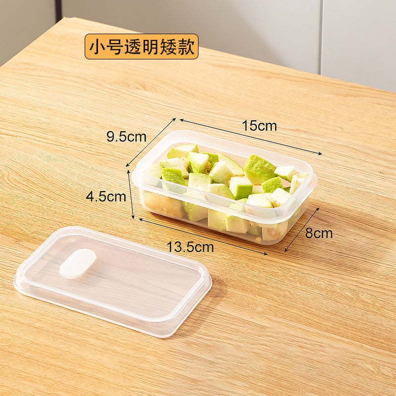 Outdoor sub-packing bento sushi box sealed plastic food storage box with lid transparent food-grade fruit crisper