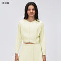 Short zipper thin outwear women looseslimming looklong sleevescardiganwork clothingcasualeasiest for matchsportstopsd26022