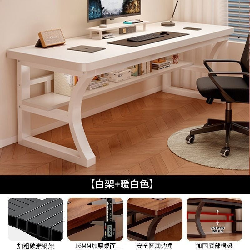 Computer desk desktop gaming table home with storage shelf office desk chair simple desk bedroom study writing desk