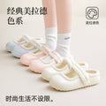Fleece-lined beanie shoes for women winter 2026 new arrivalthick sole mary jane fur shoes outwear flats slip-on cotton shoes for women