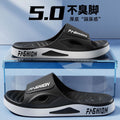 Men's summer sports slippers: new trendy outdoor beach, home, and bath thick-soled one-strap sandals