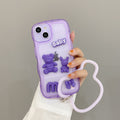 Suitable for huawei honor 70 purple bear mobile phone case, enjoy 30plus anti-fall transparent protective case honor 70