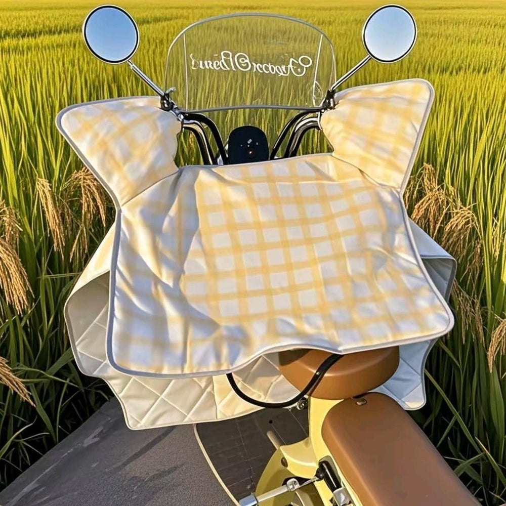 Electric vehicle windshield, waterproof, rainproof, summer sun protection, windproof battery sunshade, motorcycle spring and autumn heat insulation, summer thin model