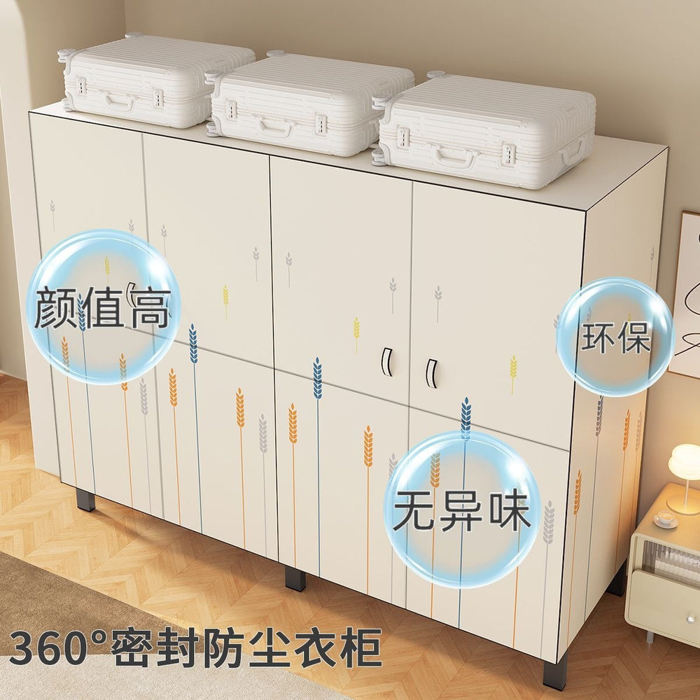 Easy-to-assemble, foldable wardrobe for bedrooms, ideal for home use or rental properties. dustproof, moisture-proof, with reinforced construction, fully sealed, and mildew-resistant. features a convenient swing-out door