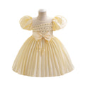 Export ready-made girl evening dress section cloth puff sleeve princess dress one year old dress flower girl