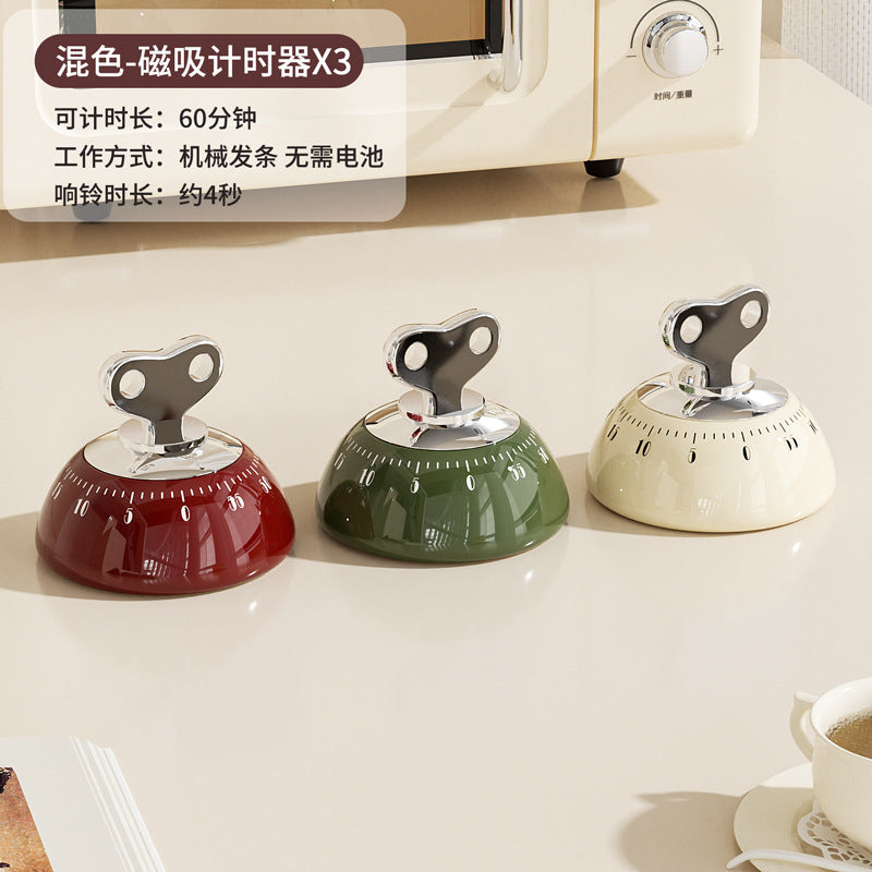 Magnetic mechanical timer - visual timer for kitchen, study, and kids' self-discipline time management