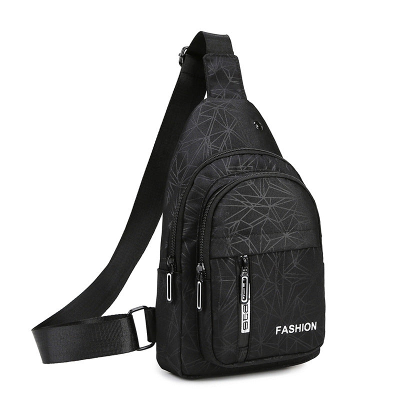 Cross-border breast bag men's factory direct sales casual Korean version trendy Oxford cloth sports small bag shoulder messenger bag fashion backpack